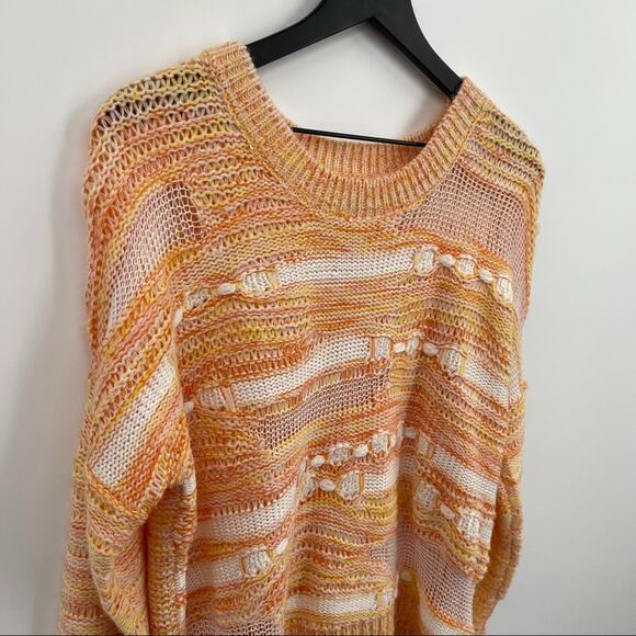 Orange Knit Sweater Size Medium/Large - Picture 2 of 8